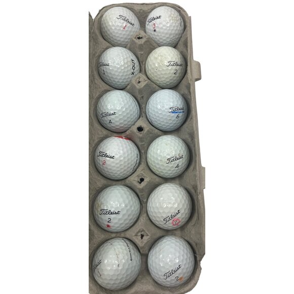 Used Titleist Golf Balls Set Of 24 Mixed Numbers & Marks C302 - Picture 3 of 4